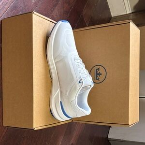 Peter Millar White and Blue Athletic Shoes